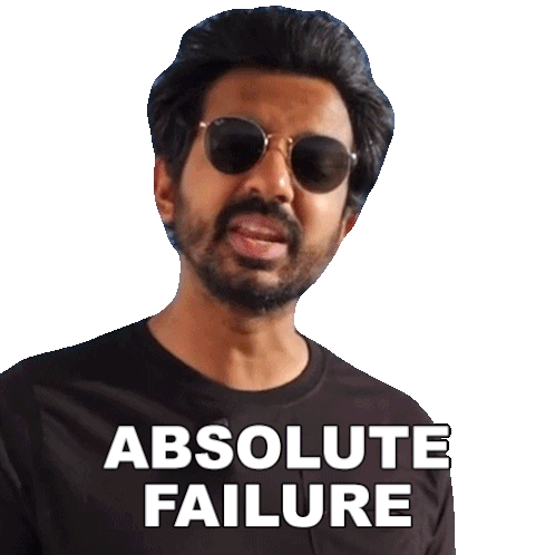Absolute Failure Faisal Khan Sticker - Absolute Failure Faisal Khan Absolute Disaster Stickers