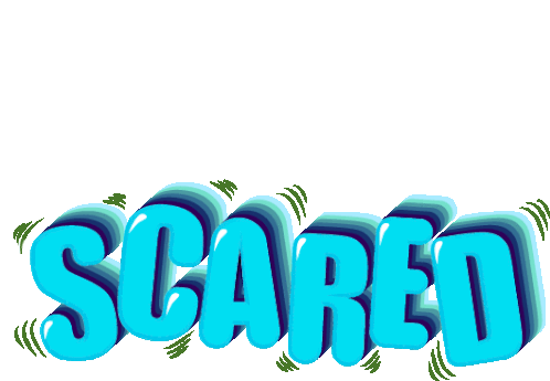 Scared Terrified Sticker - Scared Terrified Afraid Stickers