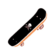 skateboard jackass skull rolling ride