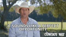 it sounds like a perfect opportunity booger brown the cowboy way its perfect excellent