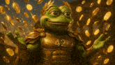 a frog in armor with the number 42 on his chest