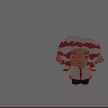 a cartoon drawing of a girl with pink hair
