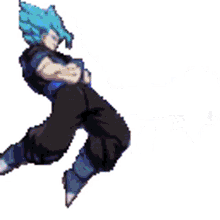 vegeto kick dragon ball super saiyan blue anime