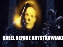 Kneel Skeletor GIF - Kneel Skeletor Kneel Before Me GIFs