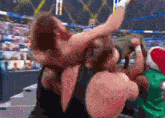 Wrestler Throws Sami Zayn Ring GIF - Wrestler Throws Sami Zayn Ring GIFs