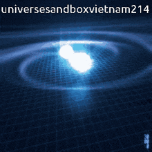a blue background with the words universeandboxvietnam214