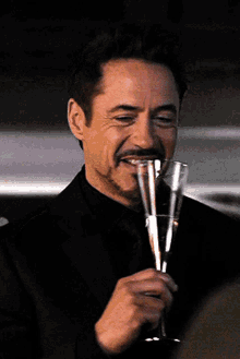 Iron Man Tony Stark GIF - Iron Man Tony Stark Drink Up GIFs