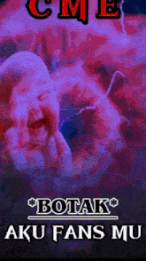 a poster that says botak aku fans mu with a baby on it