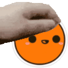 Orange Fruit Sticker - Orange Fruit Headpat Stickers