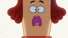 a cartoon character with a surprised expression on his face