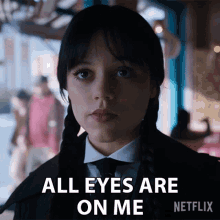 All Eyes Are On Me Wednesday Addams GIF - All Eyes Are On Me Wednesday Addams Jenna Ortega GIFs