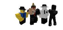 a group of roblox characters are standing next to each other on a white background