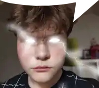 a boy with a lightning bolt on his face