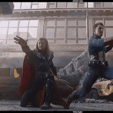 Thor Captain America GIF - Thor Captain America Avengers GIFs
