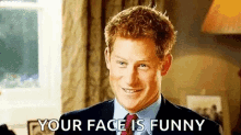 Funny Face Prince Harry GIF
