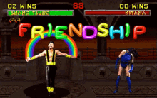 friends mortal combat friendship rainbow 90s