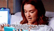 Greys Anatomy April Kepner GIF - Greys Anatomy April Kepner Cause I Gotta Have Faith GIFs