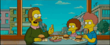 Social Distance Dinner GIF - Social Distance Dinner The Simpsons GIFs