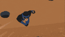 a cartoon of a person laying on their back in a green puddle
