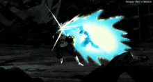 a screenshot of a dragon ball in motion movie