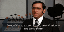 Steve Carell Pants Party GIF - Steve Carell Pants Party Anchorman GIFs