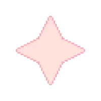 a pixel art drawing of a pink diamond shaped object