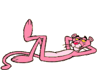 Pink Panther Sit Down Sticker
