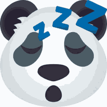 sleeping panda joypixels fast asleep catching some zzz