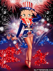 Betty Boop Pose GIF - Betty Boop Pose Fireworks GIFs