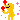 a pixel art illustration of a yellow character holding a red heart .