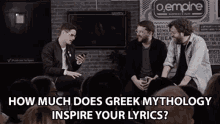 how much does greek mythology inspire your lyrics your lyrics greek mythology mythology inspiration