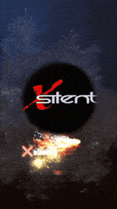 a logo for silent is surrounded by smoke