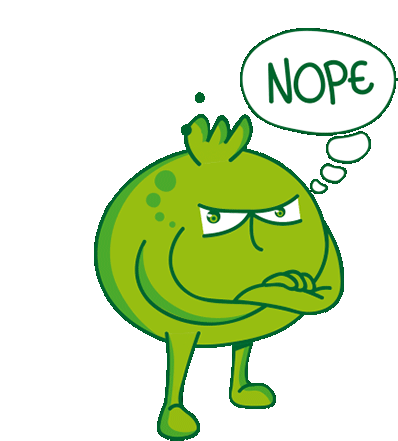 Nope Monster Arms Crossed Sticker - Nope Monster Arms Crossed No Way Stickers