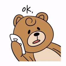 bear animal teddy phone call