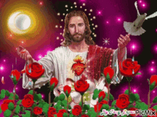 Jesus Flowers GIF - Jesus Flowers Dove GIFs