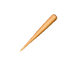 a wooden baseball bat is against a white backdrop