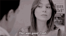 Greys Anatomy Meredith Grey GIF - Greys Anatomy Meredith Grey That Was Good Yeah GIFs