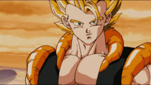 a close up of a cartoon character 's face and torso