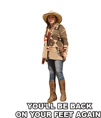 Youll Be Back On Your Feet Again Reba Mcentire Sticker - Youll Be Back On Your Feet Again Reba Mcentire Somehow You Do Song Stickers