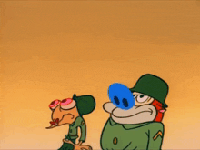 Ren And Stimpy In The Army GIF - Ren And Stimpy Ren Stimpy GIFs