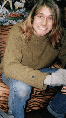 Kurt Cobain Smile GIF