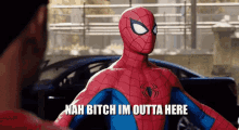 Nah Bitch Im Outta Here Spiderman T Pose GIF - Nah Bitch Im Outta Here Spiderman T Pose T Pose GIFs