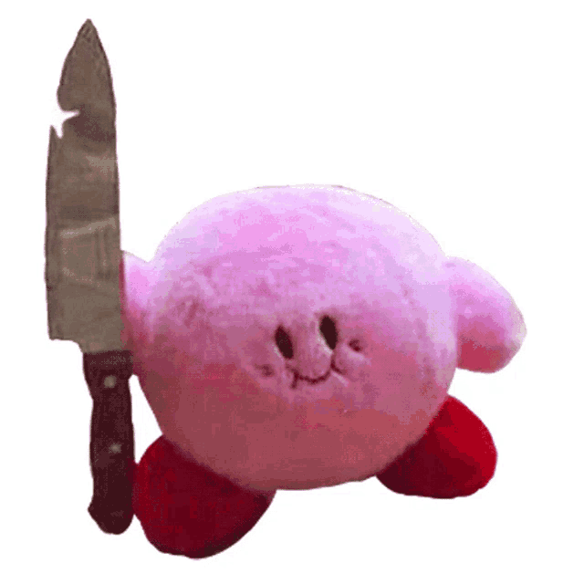 Kirby with Knife