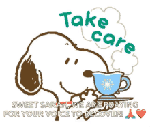 Snoopy Take Care GIF