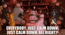 Barnyard Pig GIF - Barnyard Pig Everybody Just Calm Down GIFs