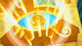 a cartoon drawing of an eye with the word anne in the background