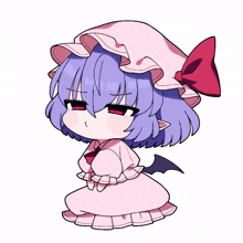 a drawing of a girl with purple hair and a bat tail sleeping