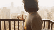 Turning Back Watching Out GIF - Turning Back Watching Out Balcony GIFs