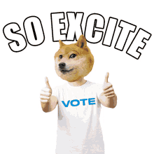 dog excite so excite so excited excited to voted
