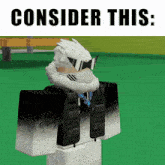 a picture of a person with the words consider this written on it